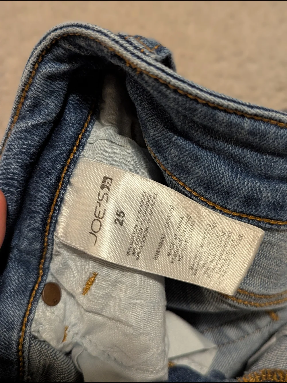 Joe's Jeans Medium Blue Frayed Denim Shorts